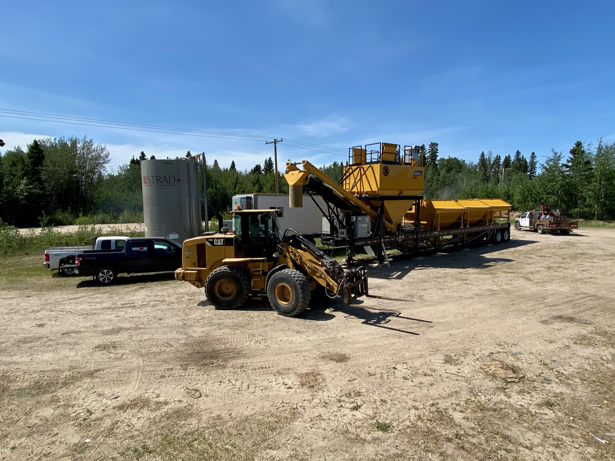 A building being assembled on a job site