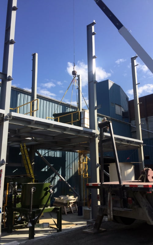 A team working on an energy project job-site